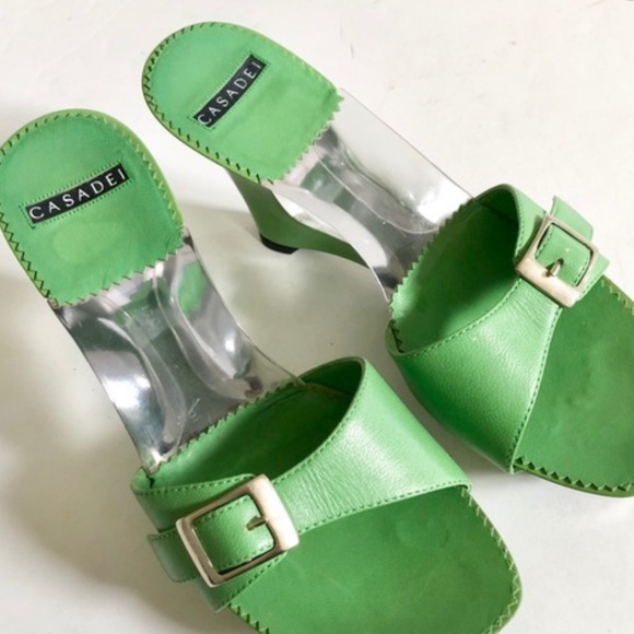 Casadei Green Wedge acrylic sandal - Picture 2 of 7